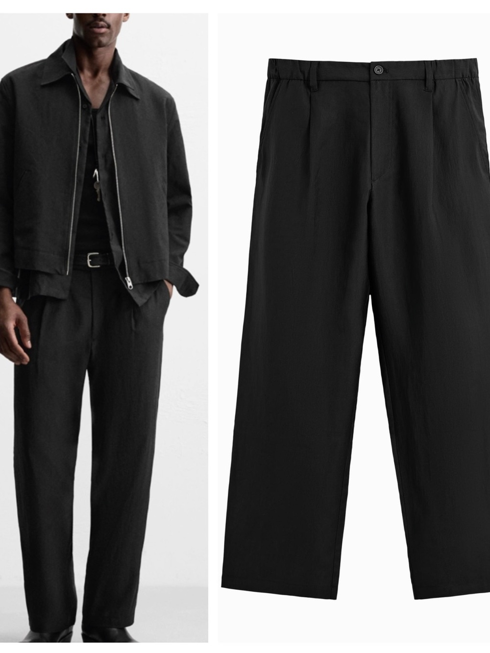 ZARA men’s relaxed fit pants lyocell blend